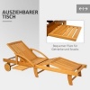 Afbeelding van Outsunny opklapbare tuinligstoel - Acaciahout - 165L x 69B x 85H cm - Teak