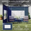 Afbeelding van Outsunny Zijwanden voor Paviljoen - PE - 293 x 193 cm - Blauw