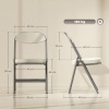 Afbeelding van HOMCOM Vouwstoel van Polyester, Staal 48,5L x 45B x 82H cm Crèmewit