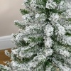 Afbeelding van HOMCOM Kunststof Kerstboom 70x70x120 cm Groen en Wit