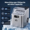 Afbeelding van HOMCOM IJsbereider 20kg in 24 uur, 24 blokjes in 14-18 minuten, 3.2L tank, zilver