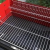 Afbeelding van Outsunny Houtskoolgrill van metaal, 103L x 47B x 95H cm, rood, met pijnboomhout