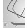 Afbeelding van VASAGLE Bijzettafel Rond - 45 cm - met stoffen mand - opbergruimte - grijs/wit
