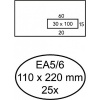 Afbeelding van Vensterenvelop EA5/6 Rechts venster - Wit - 25 stuks