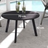Afbeelding van Outsunny Ronde Metalen Beistelltisch voor Balkon - Weerbestendig en Onderhoudsvriendelijk Ø70 x 42H