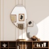 Afbeelding van Homcom Wandspiegel - Glas, MDF - 70L x 46B x 2,5H cm - Zwart