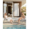 Afbeelding van SONGMICS Balkonset - Tafel en 2 Stoelen - Weerbestendig PE-Polyrattan