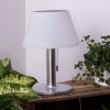 Afbeelding van Solar tafellamp voor buiten, IP44 waterdicht, RVS wit, 10x LED warm wit, 19,5x28 cm