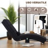 Afbeelding van HOMCOM Chaise Longue massagestoel met 8 massagestanden, zwart, 168 x 56 x 84 cm