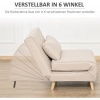 Afbeelding van HOMCOM eenpersoons slaapbank - 95x190x27,5 cm - grijs