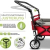 Afbeelding van TRESKO® Opvouwbare bolderkar met dak en koelvak, max. 150 kg, met rem en rubberen banden