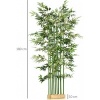 Afbeelding van HOMCOM Kunstplant van polyester en bamboe - Ø35 x 180H cm - Groen