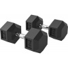 Afbeelding van HOMCOM Rubberen Dumbbell Metaal, 15,5 x 15,5 x 33,6 cm, Zwart