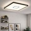 Afbeelding van Briloner Leuchten - Led-plafondlamp, 22 W, 3000 lumen, vierkant, wit-zwart met achtergrondlicht