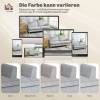 Afbeelding van Homcom 3-zitsbank van polyester - 188L x 80B x 86H cm - Lichtgrijs