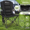 Afbeelding van TRESKO® Opvouwbare Campingstoel tot 150 kg | Klapstoel met Armleuningen & Bekerhouder