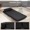 Afbeelding van HOMCOM - Scandinavische Loungestoel - Zwart - Verstelbare Rugleuning