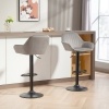Afbeelding van HOMCOM Barkruk 50,5x50x107cm Fluwelen Grijs (100% polyester)