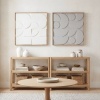 Afbeelding van Homcom Houten Wanddecoratie - EVA, MDF - 80L x 3,5B x 80H cm - Wit