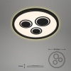 Afbeelding van Zwarte LED plafondlamp met achtergrondverlichting, 22W, 3000lm, 42,3 x 3,7 cm