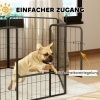 Afbeelding van PawHut 80 cm Hoge Welpenren, 6-delig, met Deur, voor Kleine tot Middelgrote Honden, Zwart