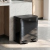 Afbeelding van Homcom Prullenbak van RVS en kunststof - 45,8L x 36B x 51,6H cm - Zwart