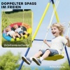 Afbeelding van Aiyaplay Kinderschommel van staal, Oxford-stof - 265L x 160B x 178H cm - Meerkleurig