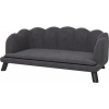 Afbeelding van PawHut - Hondenbank met Rugleuning - Zachte Bekleding - Grijs