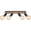 Afbeelding van Globo - Moderne Plafondlamp Zwart - H:11cm - E27 - Voor Binnen - Metaal