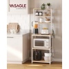 Afbeelding van VASAGLE Keukenplankstandaard, 6 lagen, stalen frame, industrieel ontwerp, eiken wit