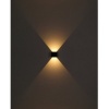 Afbeelding van Globo Veronika zwarte opbouwspot rond up & down - 34168RB