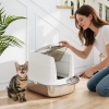 Afbeelding van PawHut kattenbak met lade - 52,4L x 41,3B x 39,8H cm - wit