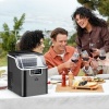 Afbeelding van HOMCOM IJsblokjesmachine 20 kg/24u met 3,2 L Watertank - Zelfreinigend Zwart 25,2 x 36 x 37,1 cm