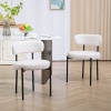 Afbeelding van HOMCOM Eetstoel van polyester en staal 51L x 51B x 76H cm Crèmewit