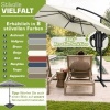 Afbeelding van tillvex® Rechthoekige Aluminium Parasol Ø 330 cm met Afdekking en Windscherm