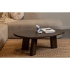 Afbeelding van WOOOD Roundly Salontafel - Mangohout - Walnoot - 40x110x60 cm