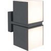 Afbeelding van LUTEC Cuba - buitenwandlamp - 2 draaibare lichtkoppen - Aluminium - LED - 1000 Lumen - Donkergrijs