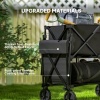 Afbeelding van Outsunny Tuinwagen van staal, polyester - Zwart
