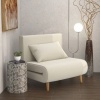 Afbeelding van HOMCOM eenpersoons slaapbank - 95x190x27,5 cm - grijs