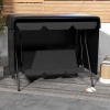 Afbeelding van Outsunny Buiten schommelhoes - PE - L215 x B155 x H150 cm - Zwart