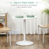 Afbeelding van HOMCOM - Eettafel van MDF en staal - 70x70x75 cm - Wit