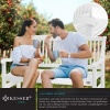 Afbeelding van KESSER® Tuinbank, houten bank, weerbestendig, inclusief afdekking, voor 2 tot 3 personen, massief ho