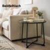 Afbeelding van Outsunny Buiten Salontafel - Metaal - 50L x 50B x 45,5H cm - Zwart