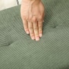 Afbeelding van HOMCOM Voetenbank van Polyester en Staal - Groen 100x36x45 cm