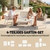 Afbeelding van Outsunny Tuinbankset - Metaal, Mesh-stof - 106L x 70,5B x 77H cm - Crèmewit