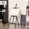 Afbeelding van HOMCOM verstelbare schildersdoek ezel van grenenhout zwart 51,5 x 71,5 x 134,5 cm