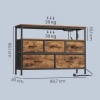 Afbeelding van SONGMICS BELLAH Collectie - Commode met LED-verlichting, 5 lades, vintage bruin-zwart