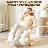 Afbeelding van HOMCOM Relaxfauteuil met Sherpa-Fleece, verstelbaar voetensteun, wit