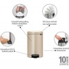 Afbeelding van Brabantia NewIcon Prullenbak - 12 liter - Metallic Goud