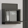 Afbeelding van HOMCOM Moderne metalen wandbrievenbus, afsluitbaar met 2 sleutels, antracietgrijs